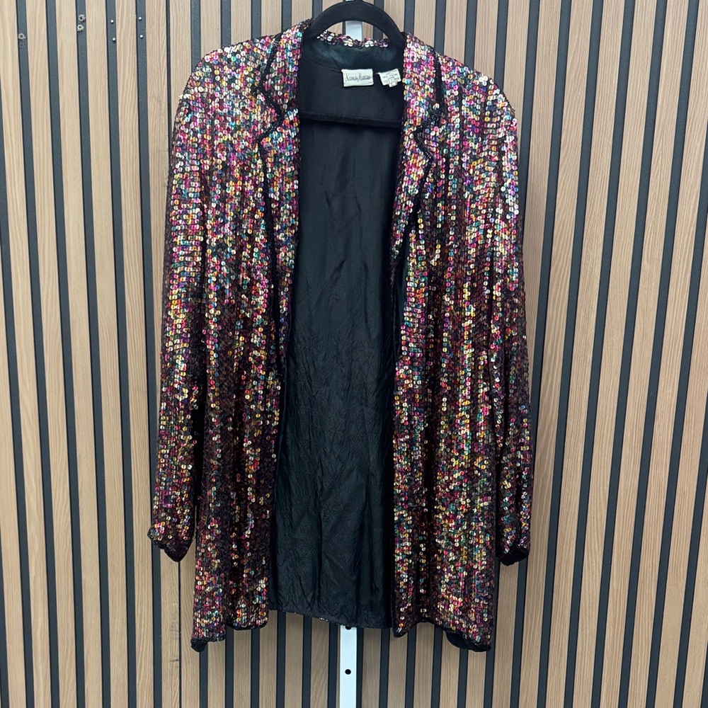 Neiman Marcus Multicolor Sequin Jacket - image 1